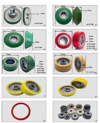 Roller de ruedas de goma OEM para máquinas de envoltura de perfiles de madera
