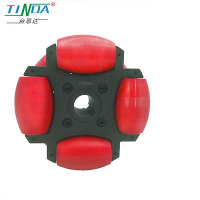 Tipo de rodamiento de bolas de rueda de accionamiento autónomo Agv negro Omni rueda industrial