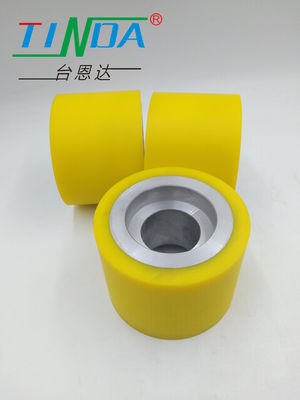 Rueda de goma giratorio de poliuretano resistente al desgaste Superficie lisa para una larga vida útil Núcleo de acero inoxidable