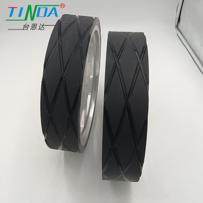 Rueda de goma personalizada con resistencia al desgaste y diámetro personalizado para equipos de automatización de pavimentación