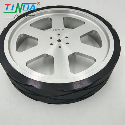 Rueda de goma personalizada con resistencia al desgaste y diámetro personalizado para equipos de automatización de pavimentación