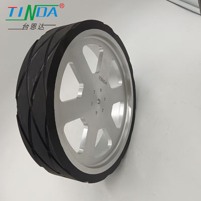 Rueda de goma personalizada con resistencia al desgaste y diámetro personalizado para equipos de automatización de pavimentación
