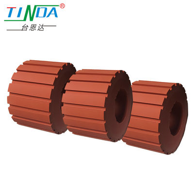 Resistencia al deslizamiento Roller de placa de rueda de recubrimiento de silicona para aplicaciones de temperatura