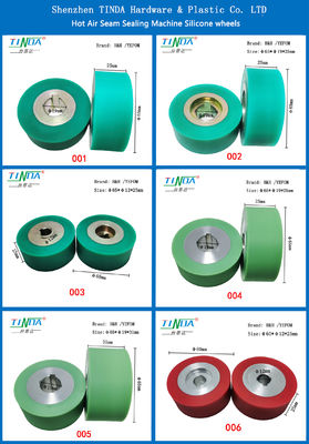 Rollas de alimentación de caucho personalizadas para YF 301 H H Coser Máquina de sellado de costura de aire caliente Alta temperatura hasta 750 grados Celsius