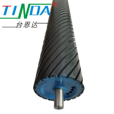 Roller de caucho industrial de superficie lisa y resistente a la abrasión para aplicaciones de trabajo pesado
