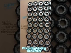 Rueda de rodillo de caucho de núcleo de aluminio personalizado con superficie de poliuretano